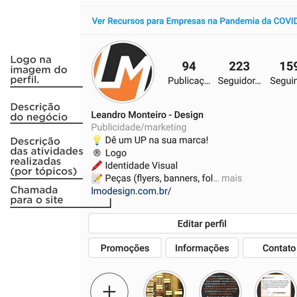 Descrição de um bom perfil no instagram